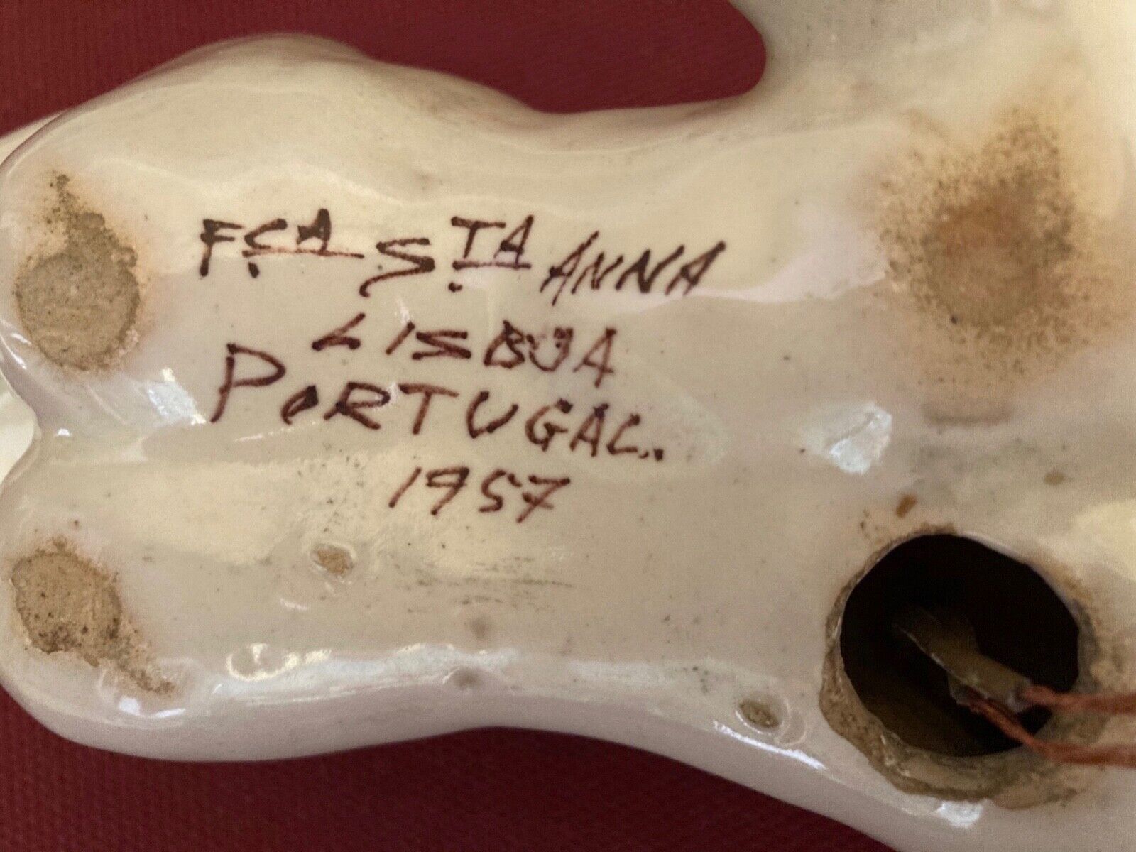 Wall lamp glazed ceramic representing a putti fca lisboa portugal sant anna