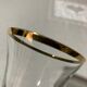 4 verres à pied à apéritif à liseré doré en verre soufflé
