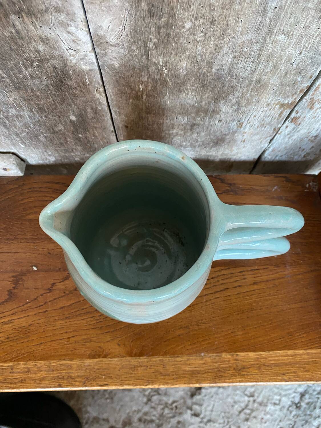 Pitcher la facoterie ceramic blei irise double handle vintage design