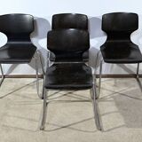 Set of 4 Pagwood Chairs, stamped Pagholz Flötotto – 1960