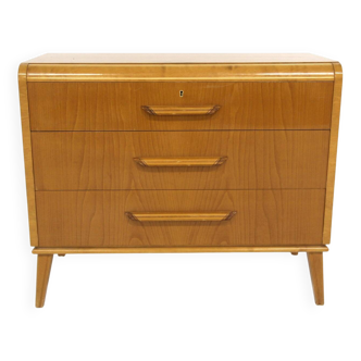 Scandinavian elm chest of drawers, Swedish modern, Sweden, 1940