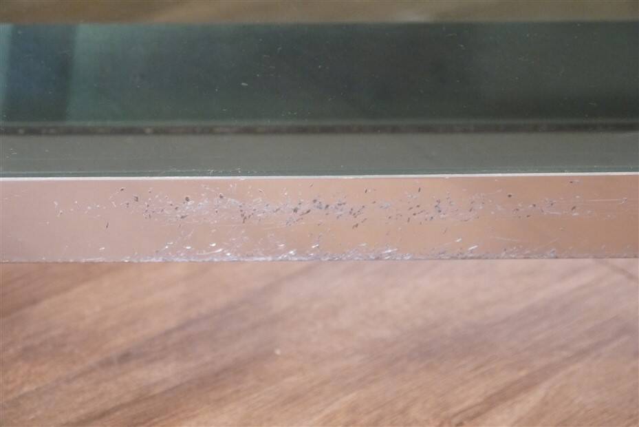 Aluminum and glass side table 1970