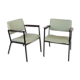 Set de 2 fauteuils en simili cuir vert menthe