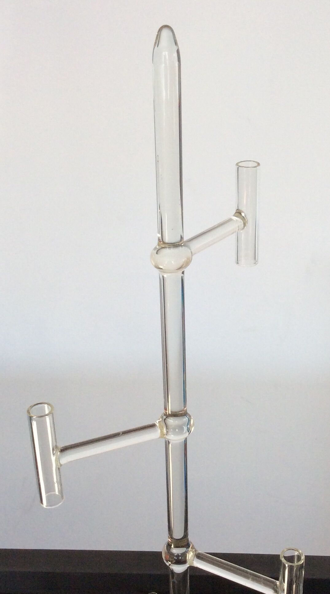 Vintage blown glass oil lamp