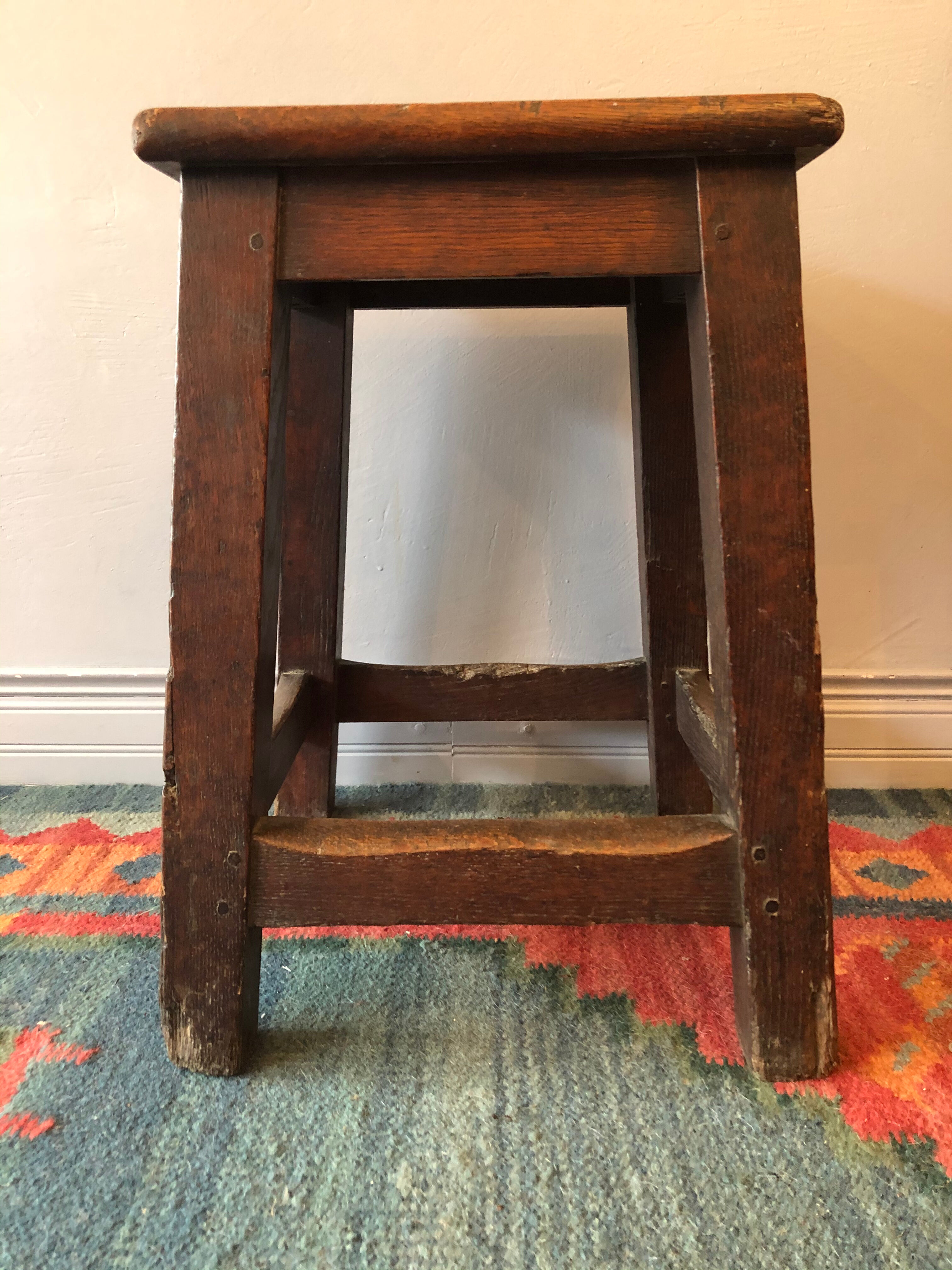 Oak work stool