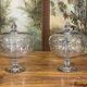 Pair of large blown glass drapes of the nineteenth century
