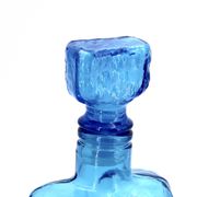Carafe Italienne Empoli en verre bleu, années 60