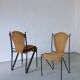 4 Frederick Weinberg wicker iron chairs | 1960s