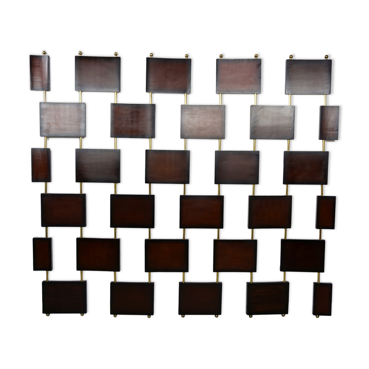 Wooden and brass screen