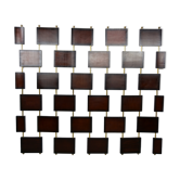 Wooden and brass screen