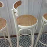 3 high bar cane chairs