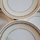 Limoges Lanternier – gilded dessert plates – 1950s
