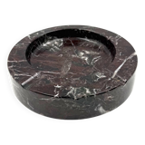 Sergio Asti, red Levanto marble ashtray bowl, UP&UP Carrara Italy, 1970s