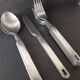 Vintage cutlery service Rostfrei – modernist stainless steel design – 11 pieces