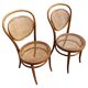 Paire de chaises en cannage et bois courbé par Mundus