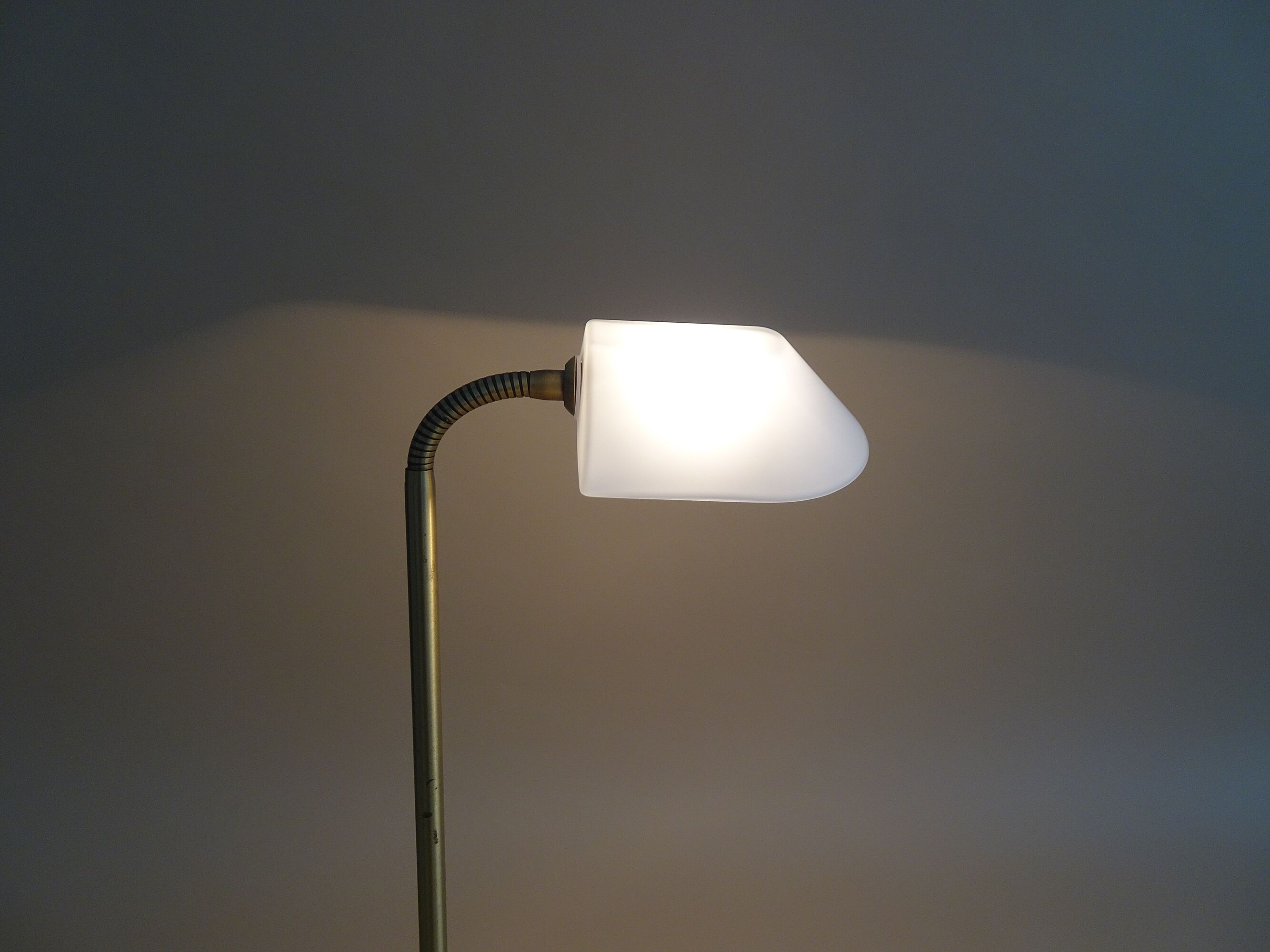 Table lamp by Bankamp Leuchten made of brass and frosted glass