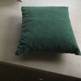 Coussin en alcantara vert anglais