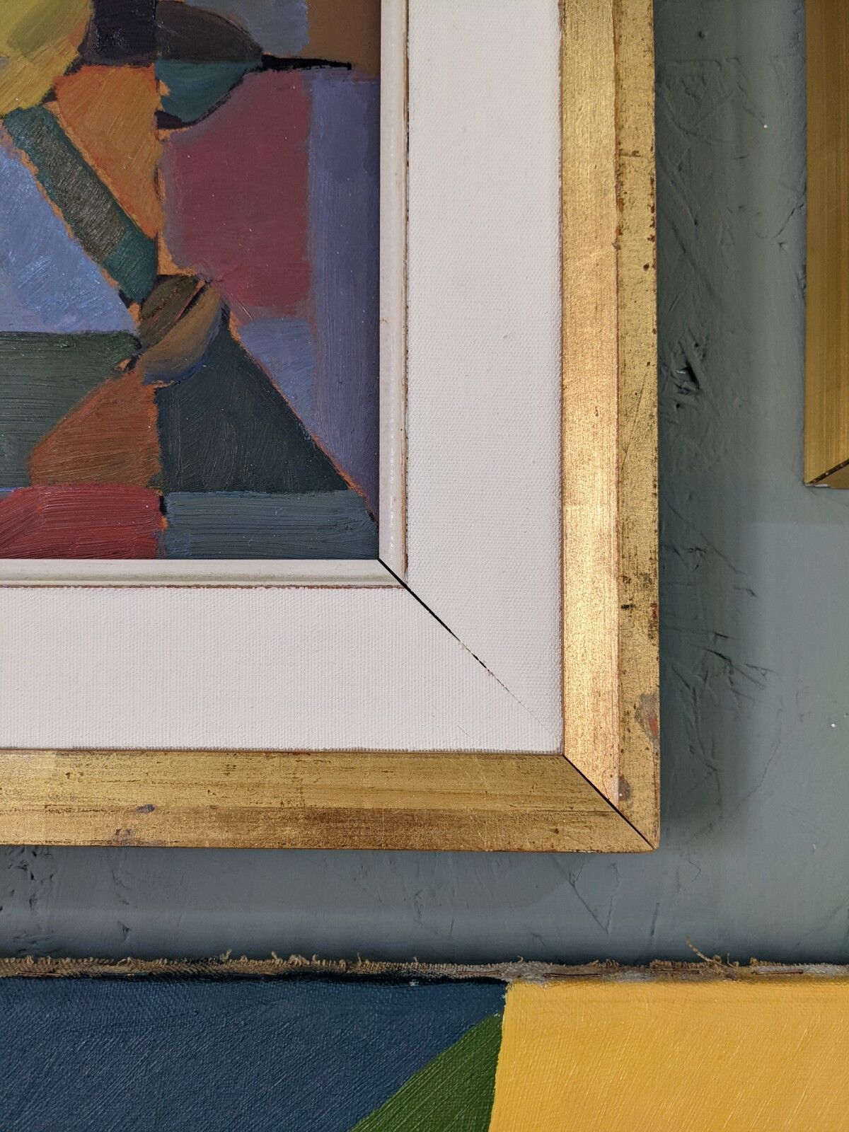 Swedish abstract oil painting from mid-century 1950