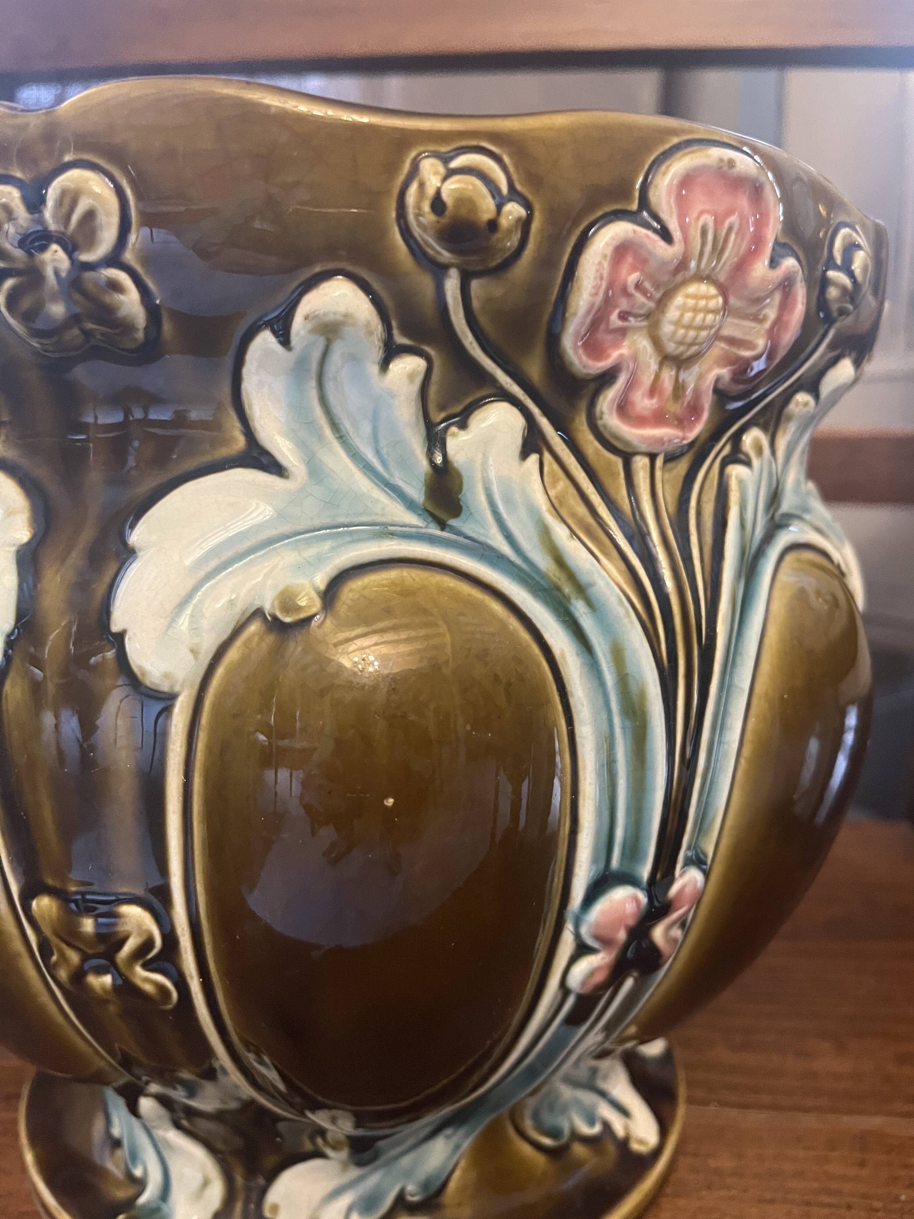 Earthenware cache pot A.g De Bruyn