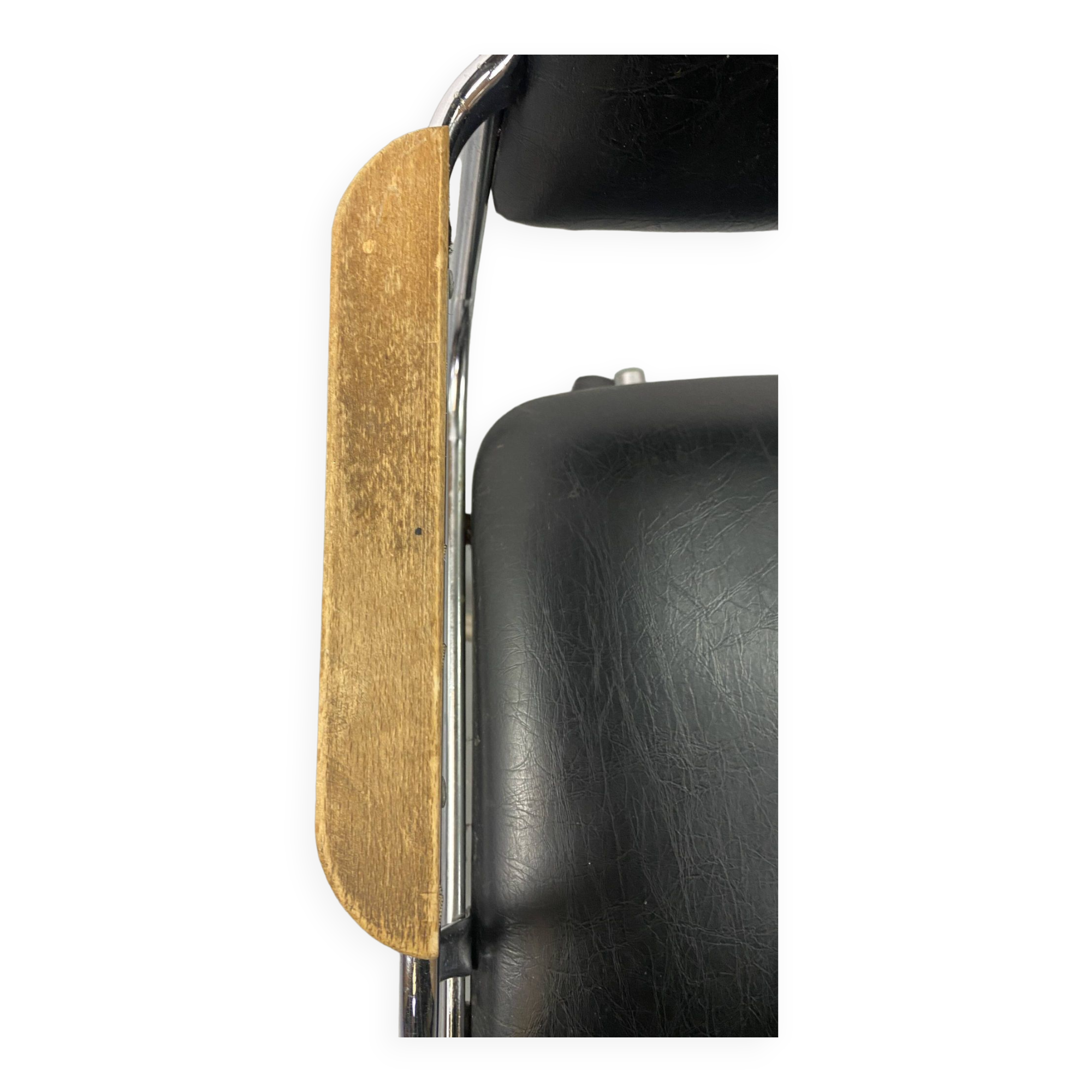 Black tubular office chair