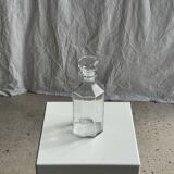 Octagonal glass carafe with stopper, Luminarc France brand