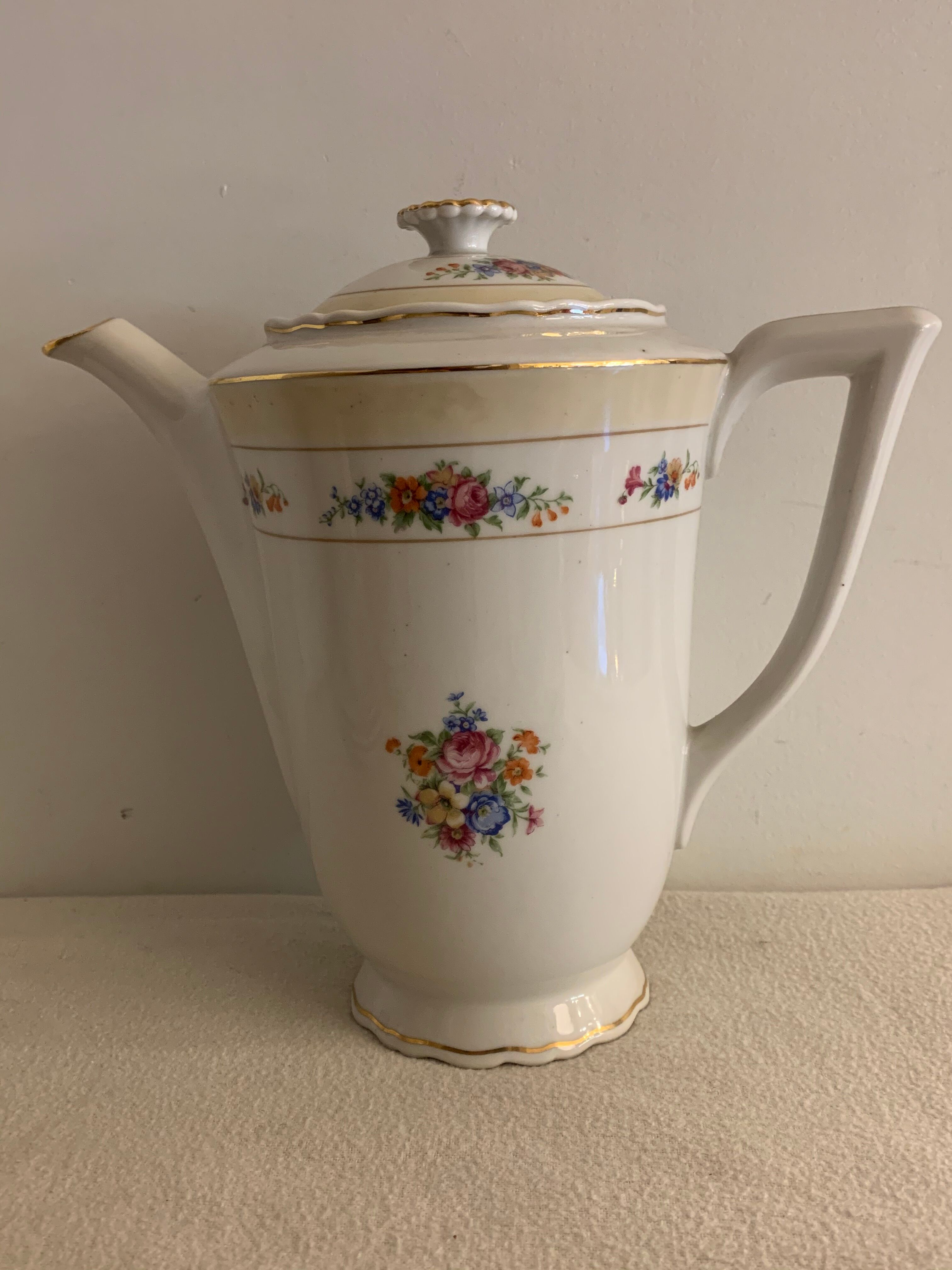 Limoges art deco porcelain coffee service by Legrand