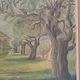 Large oil on canvas landscape of St Paul de Serre signed R. CAZ.