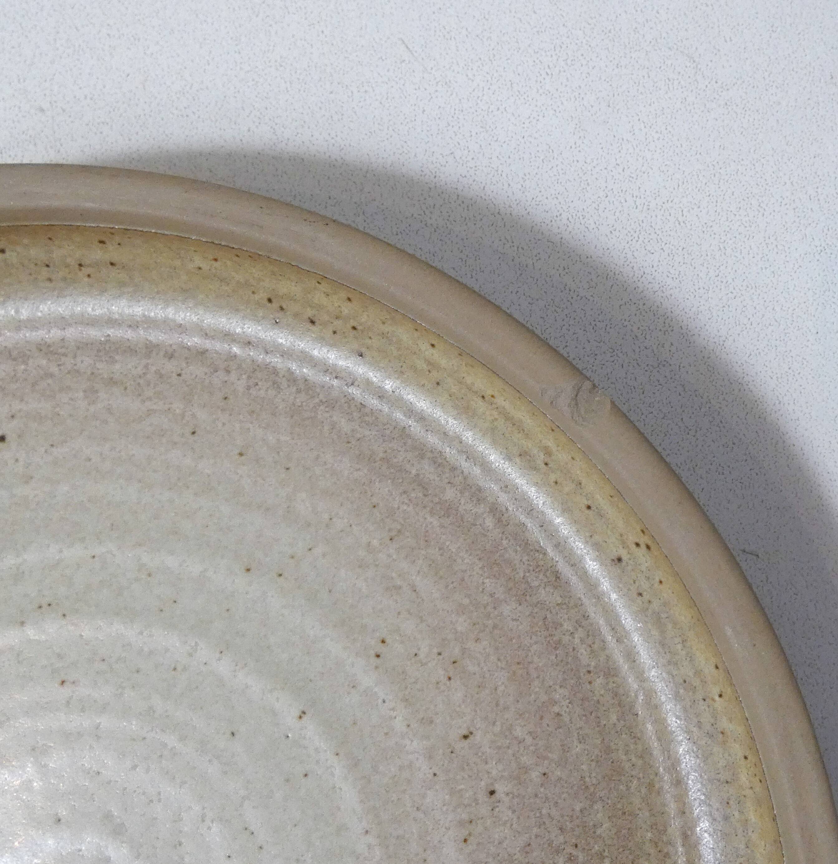 6 vintage stoneware dessert plates