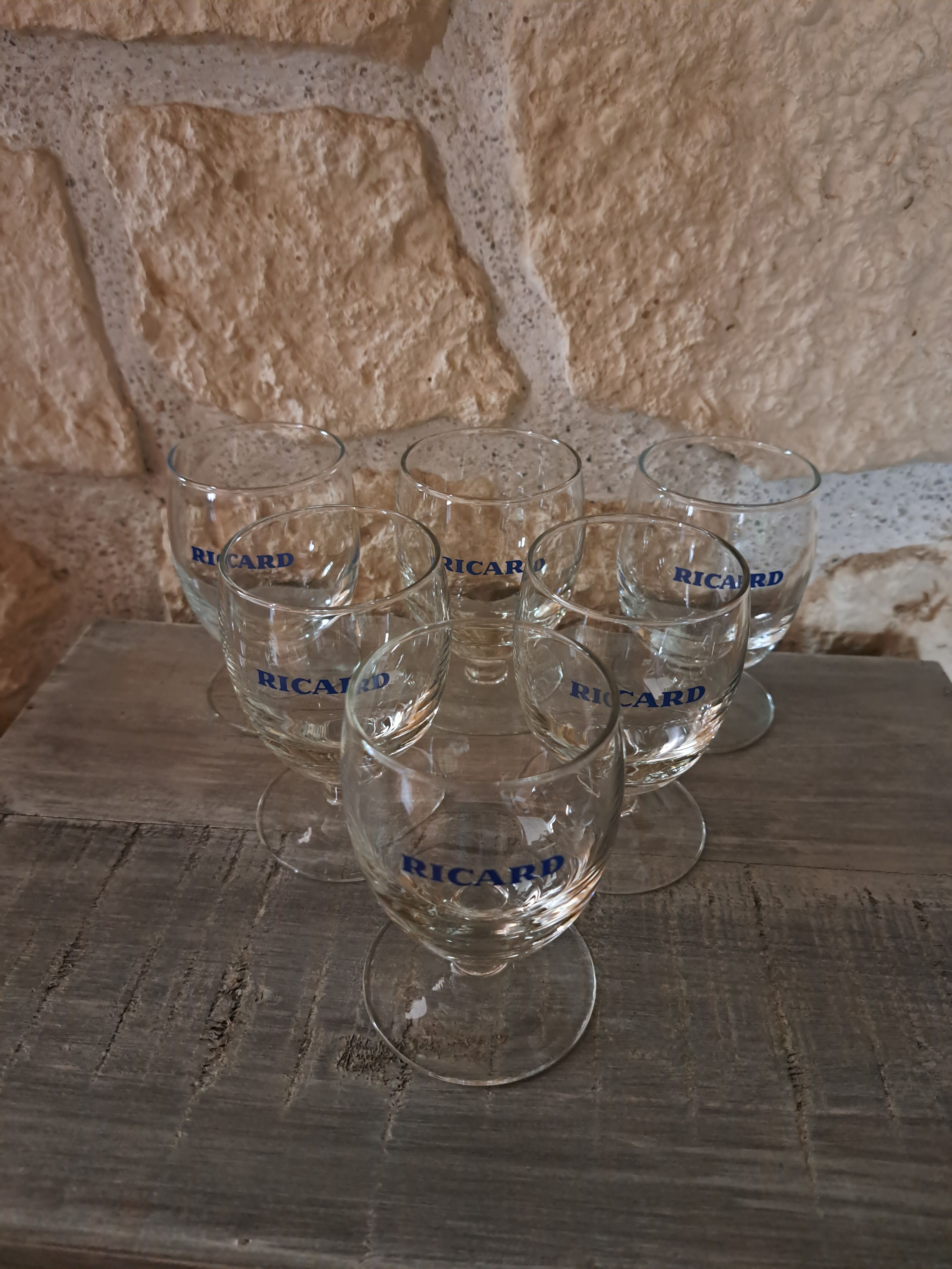 Service of 6 glasses balloons Ricard