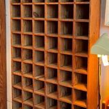 Wooden workshop locker, in fir, 1960s-70s.