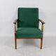 Méridienne vintage en velours vert, années 1970
