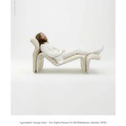 "Lysmasken" chaise longue in aluminium and canvas, designed by Eric Sigfrid Persson, 1970s.