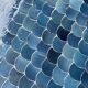 Round table zelliges handmade fish scales 12 people