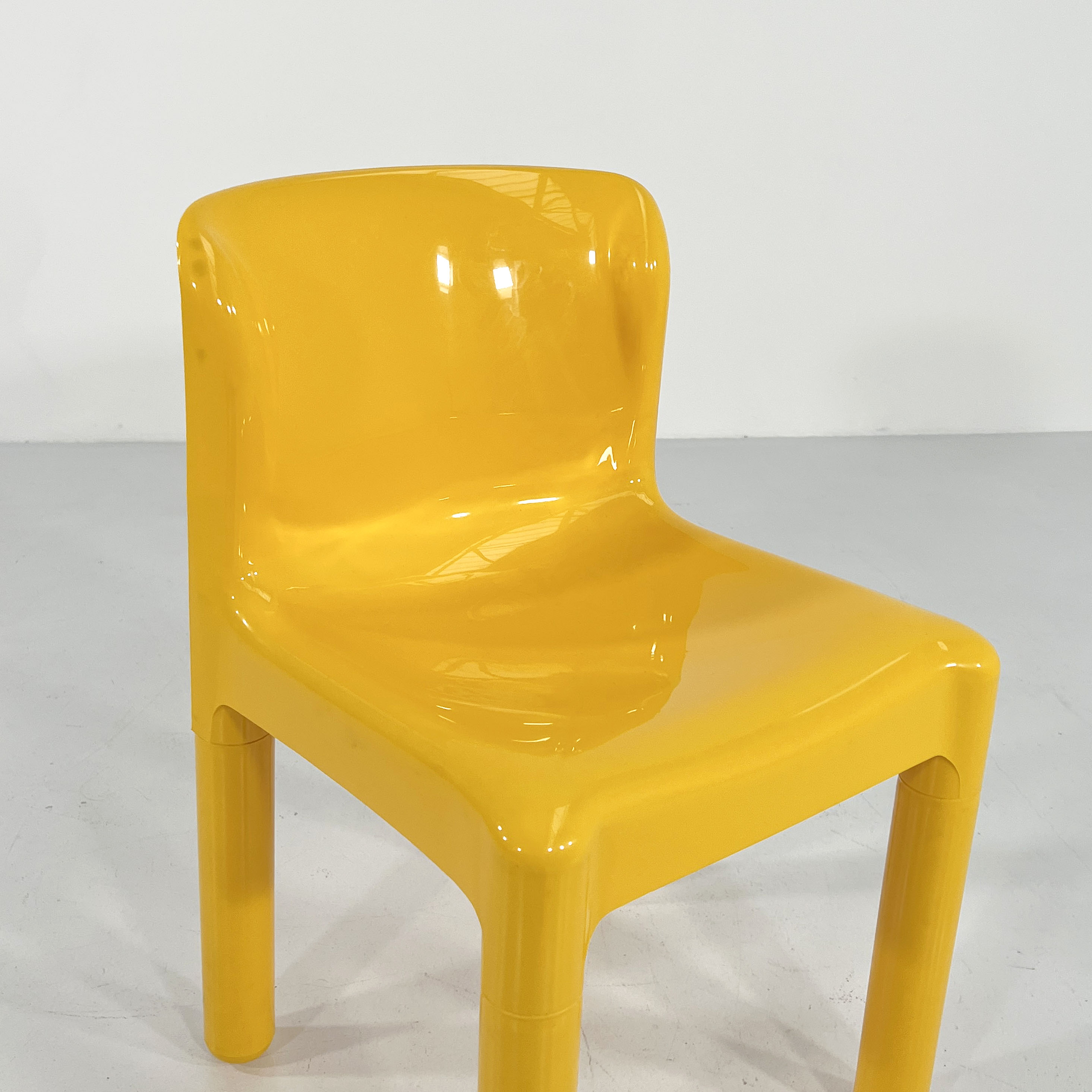 Yellow chair model 4875 by Carlo Bartoli for Kartell, 1970