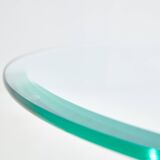 Table basse en laiton et verre