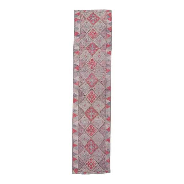 1970s 2'6x10'9 ft. Oushak Turkish handwoven runner rug  79x333