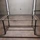 Rectangular steel and wood table
