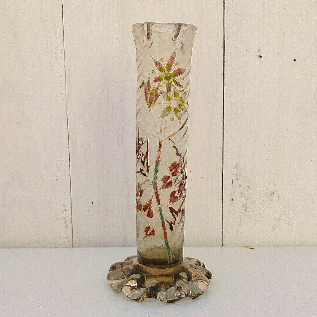 Vase Emile Gallé floral decoration Nancy Art Nouveau