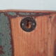 Wall shelf 3 shelves + 4 hooks cast iron in polychrome wood