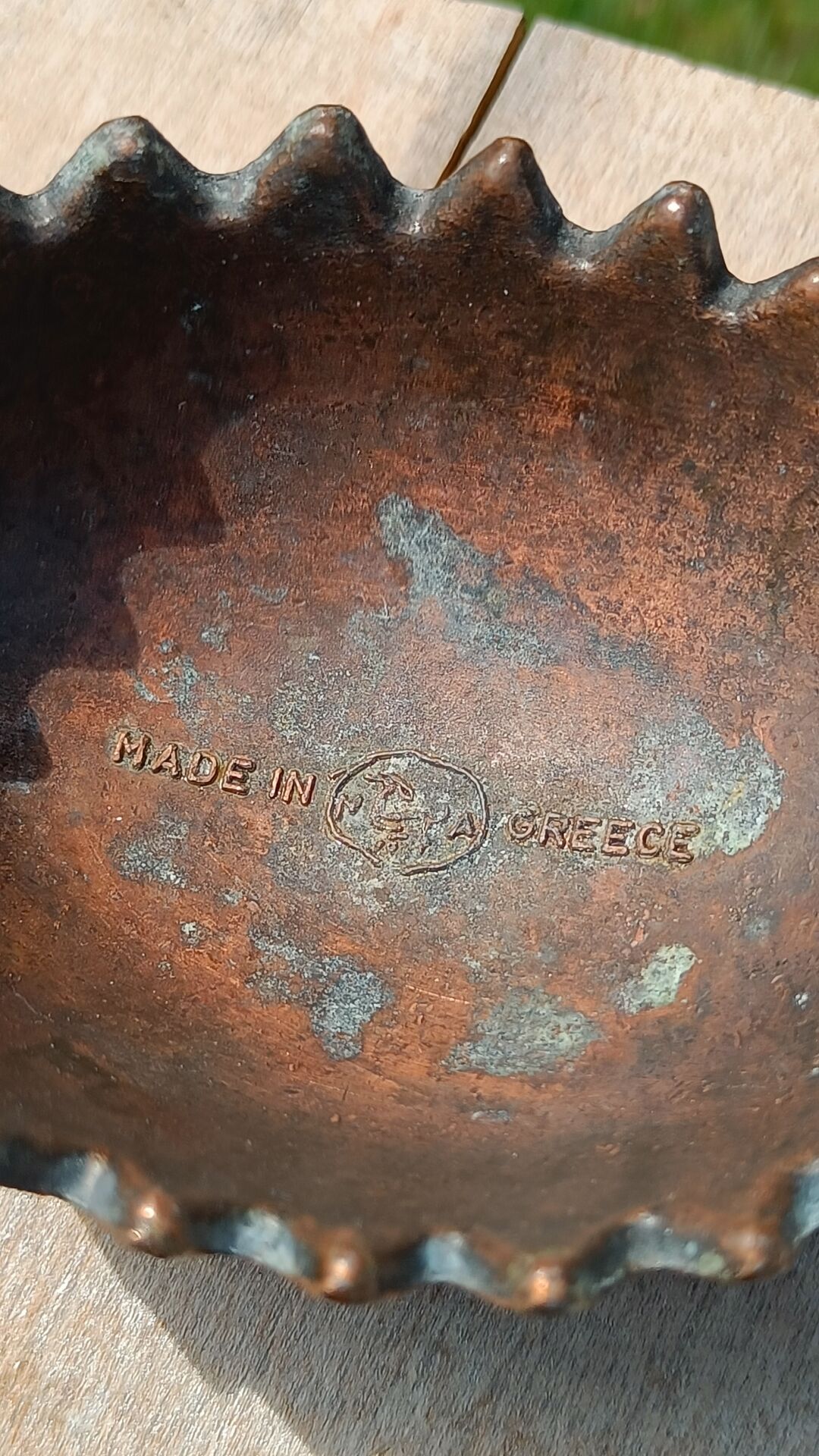 Vintage patinated metal hedgehog ashtrays – Greece