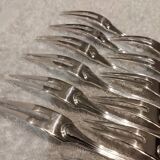 12 silver-plated snail forks by Christofle Spatours