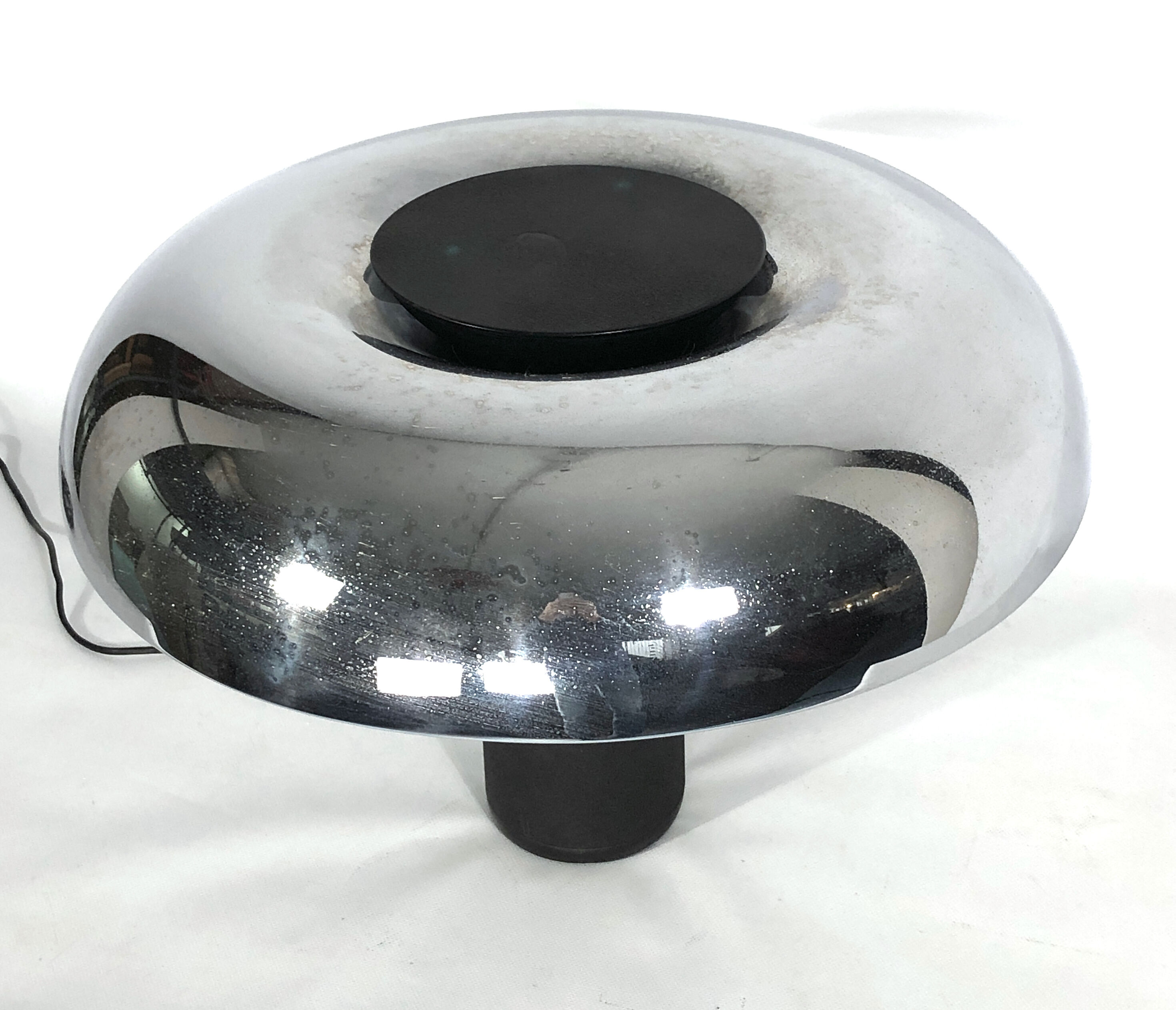 Lumenform, Italian Vintage Mushroom chrome table lamp from 70s