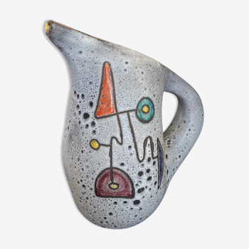 Modernist pitcher Vintage ceramic Vallauris 50/60s