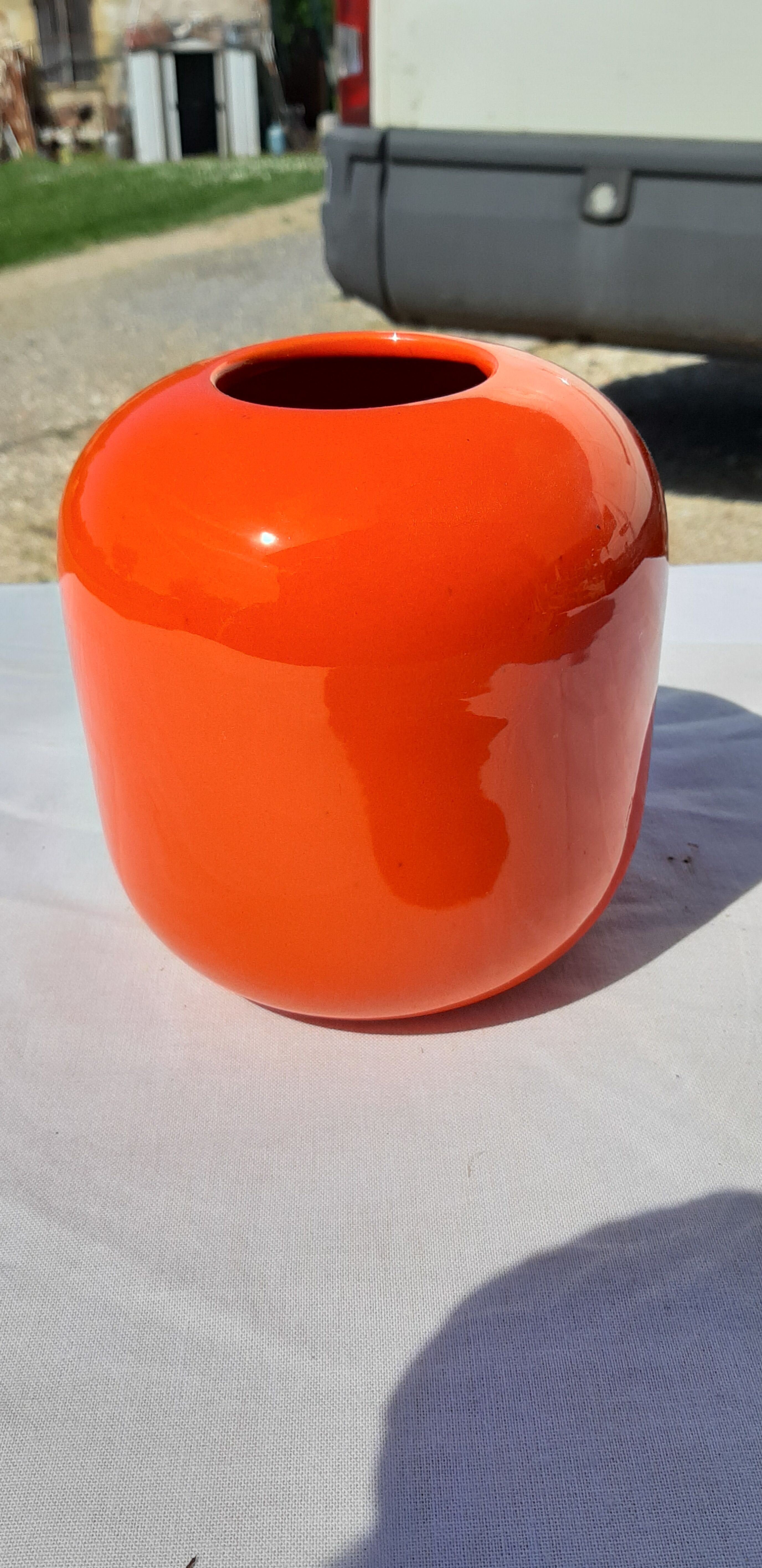 Vintage Vase in Faience by Franco Pozzi