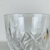 2 large stemmed glasses, Chantilly model by Saint Louis, crystal