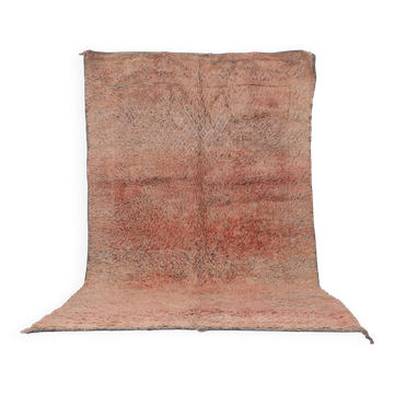 Peach Vintage Moroccan Rug 203 x 331 cm, Berber Shag Rug, Handmade Boho Rug