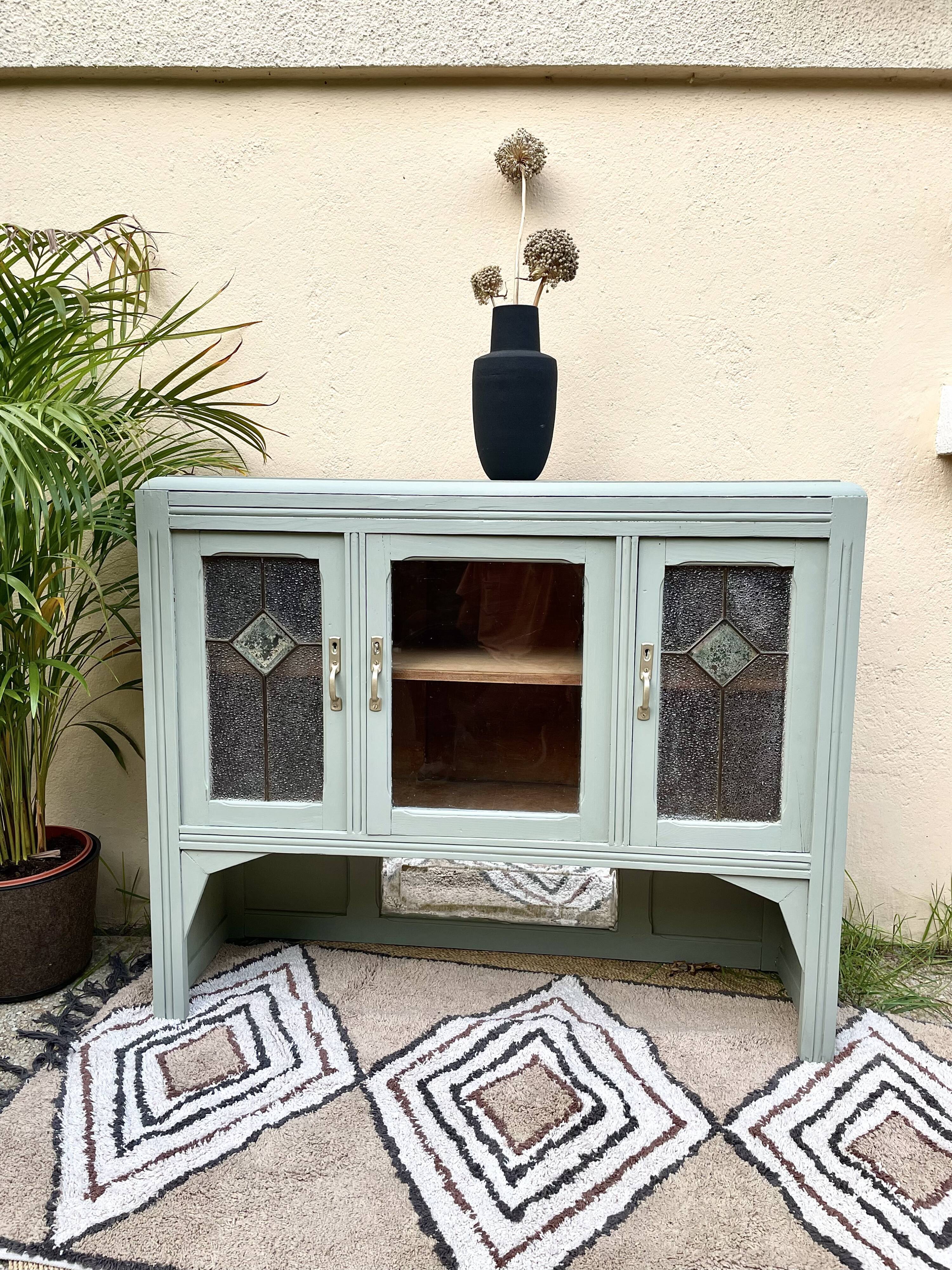 Buffet vintage portes vitrées