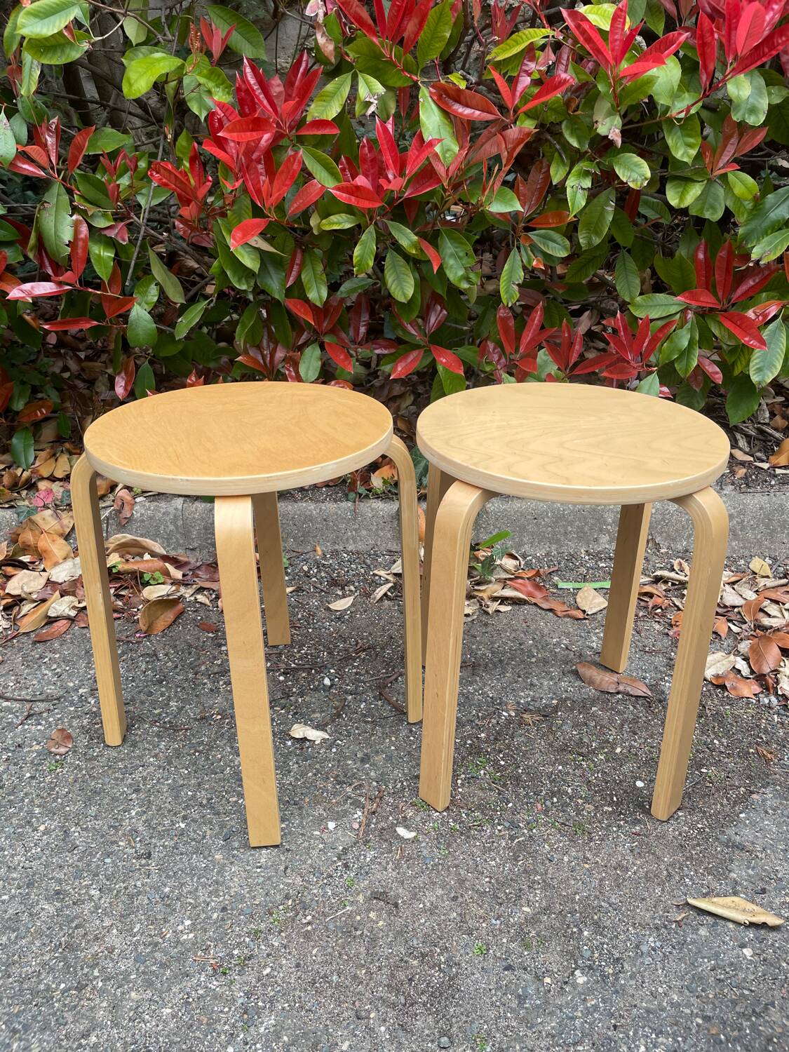 Pair of vintage IKEA Frosta stools