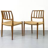 Model 83 Chair by Niels O. Møller for J.L. Møllers, 1960s, Set of 2