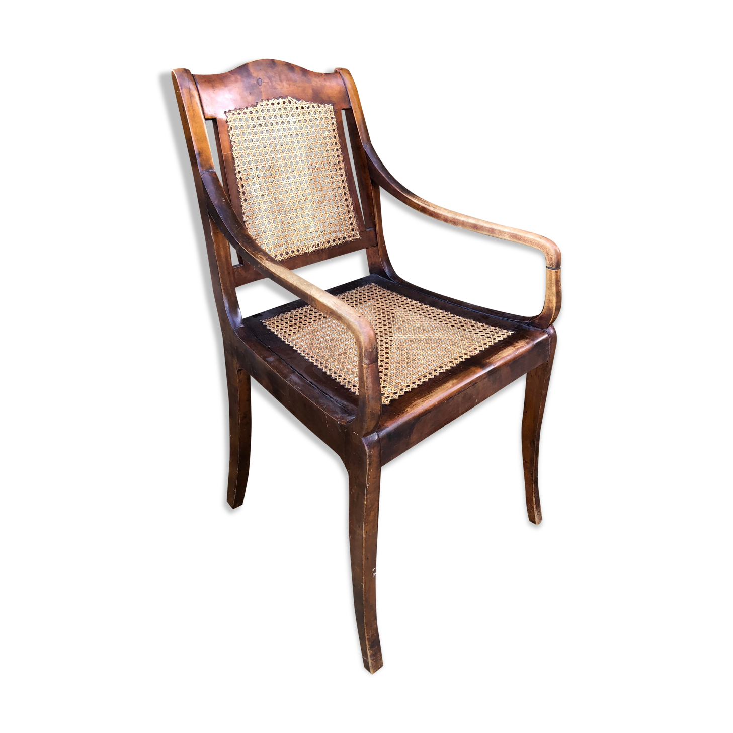 Fauteuil canné XIXe